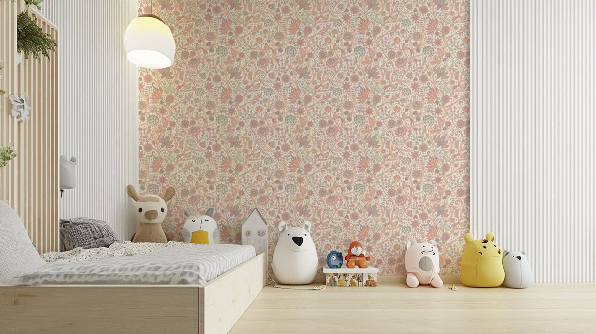 Blush pink botanical wall design GD484

