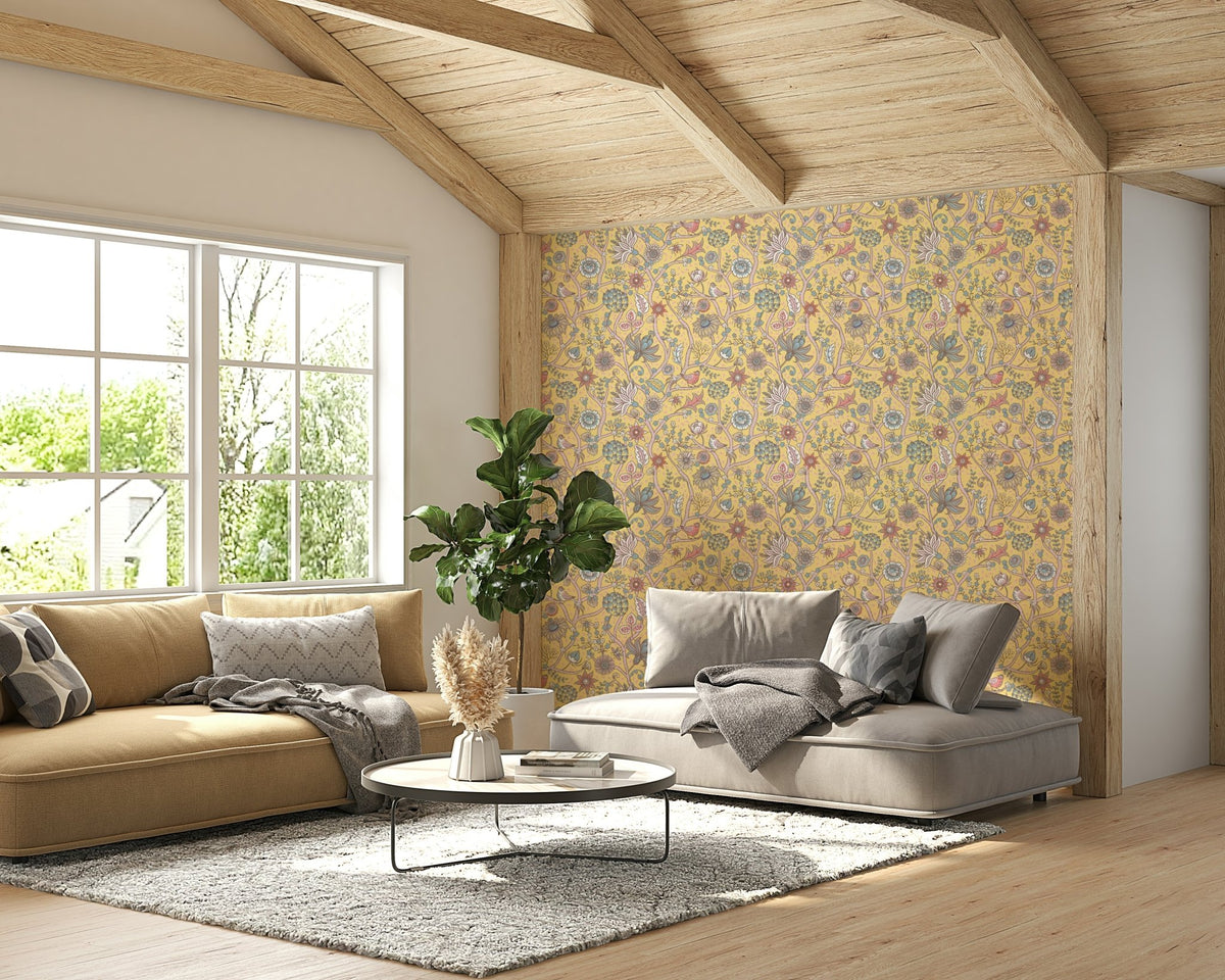 Floral tree pattern with birds GD483

