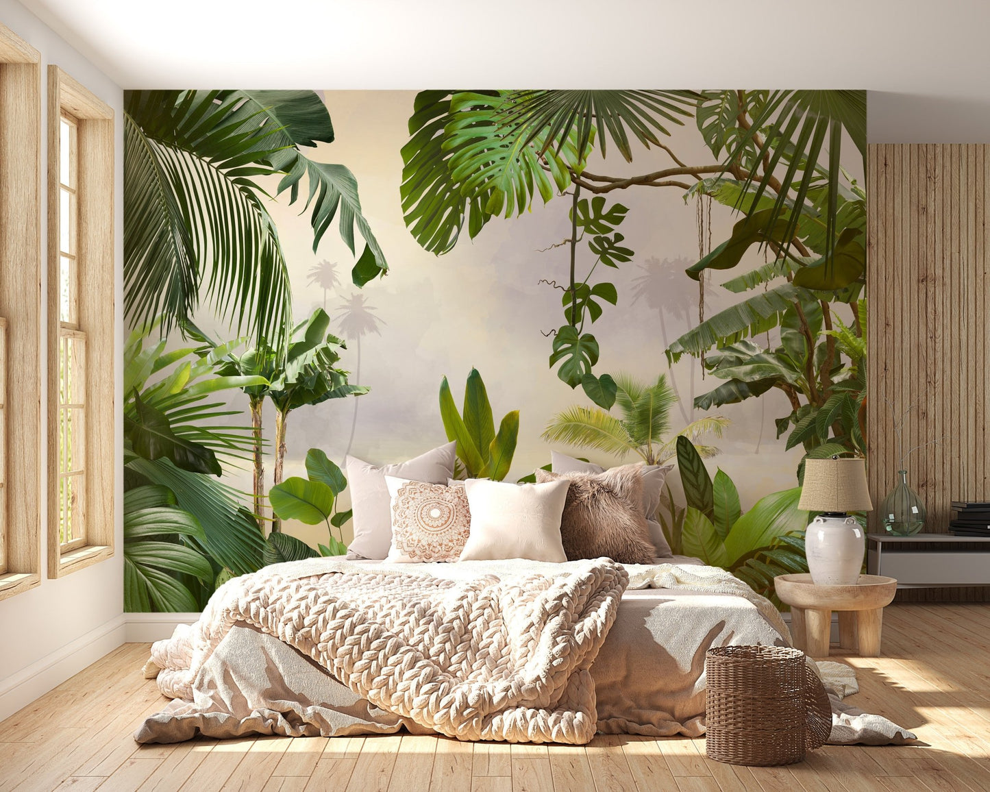 Green Tropical Forest Trees Wallpaper Murals -  A584