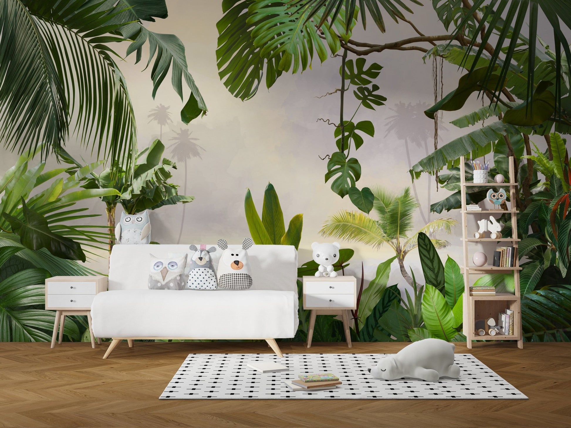 Green Tropical Forest Trees Wallpaper Murals - Giffywalls A584