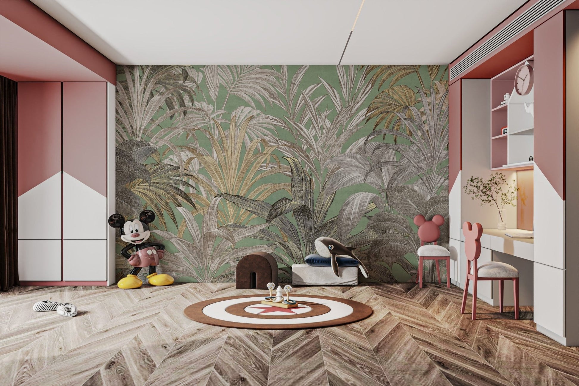 Vibrant botanical wallpaper design
