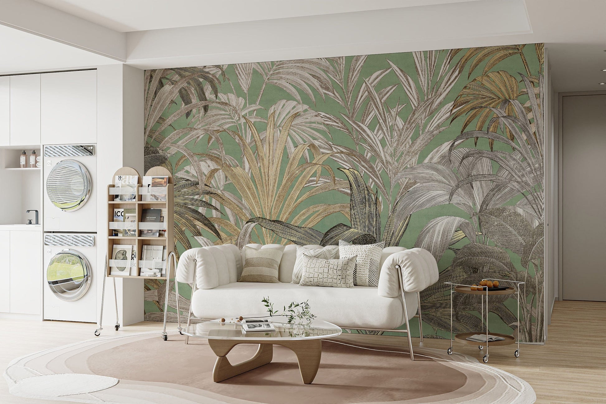 Exotic jungle leaf wall covering
