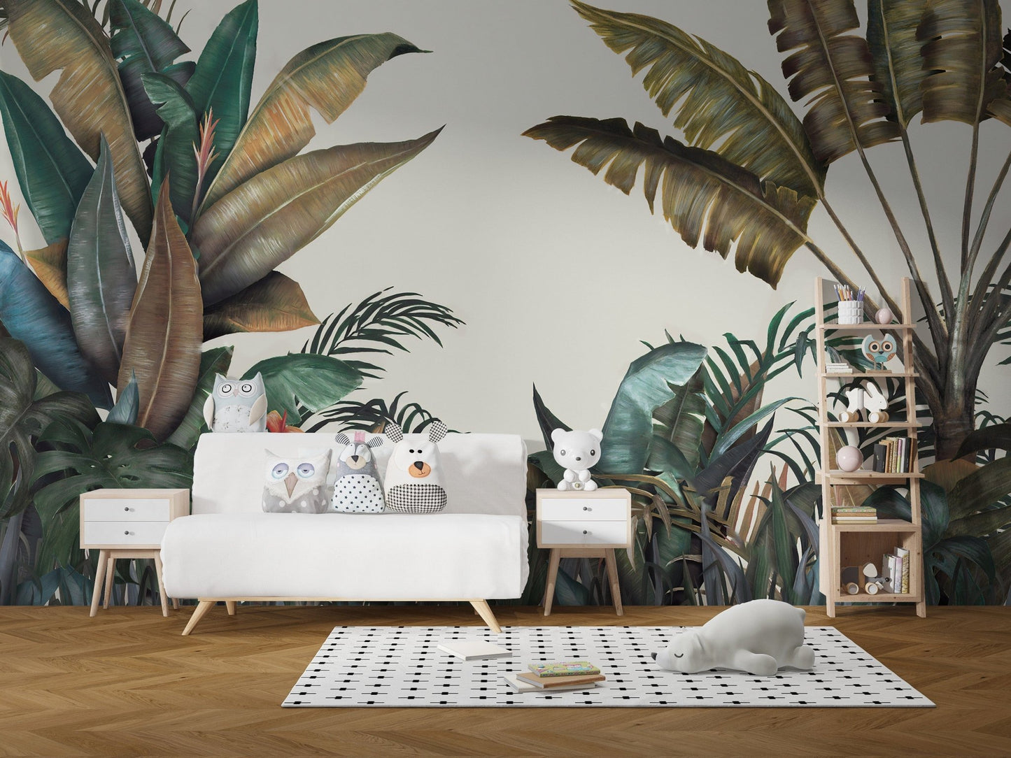 Dusty Yellow & Green Leaves Wallpaper
A509