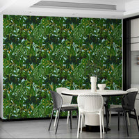 Nature-inspired wall mural.
