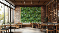 Lush botanical wallpaper.
