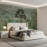 Green Valley Crane Vista Wall Mural