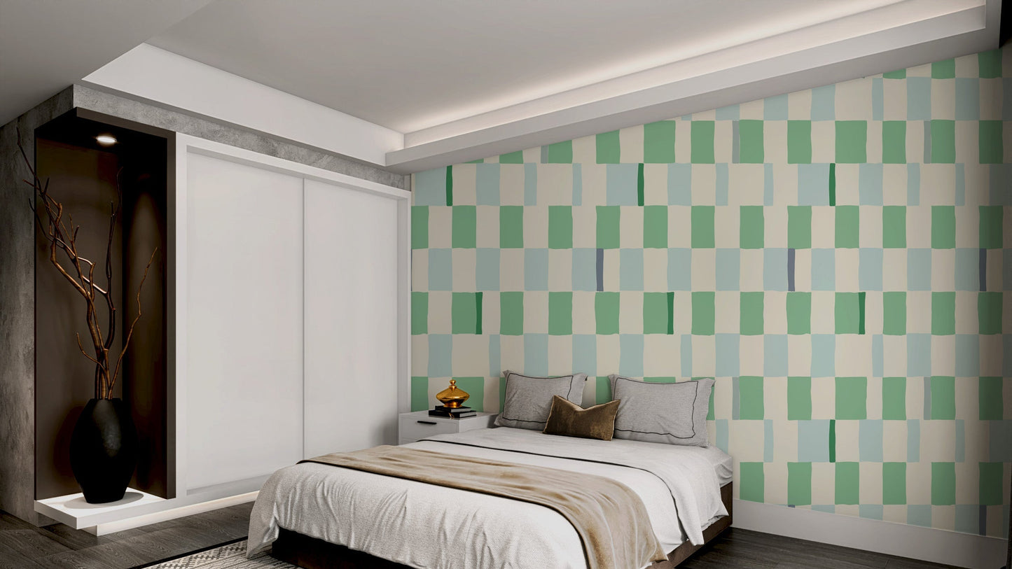 Elegant verdant breeze wallpaper featuring lush green tones.
