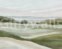 Green Whispering Hills Wall Mural