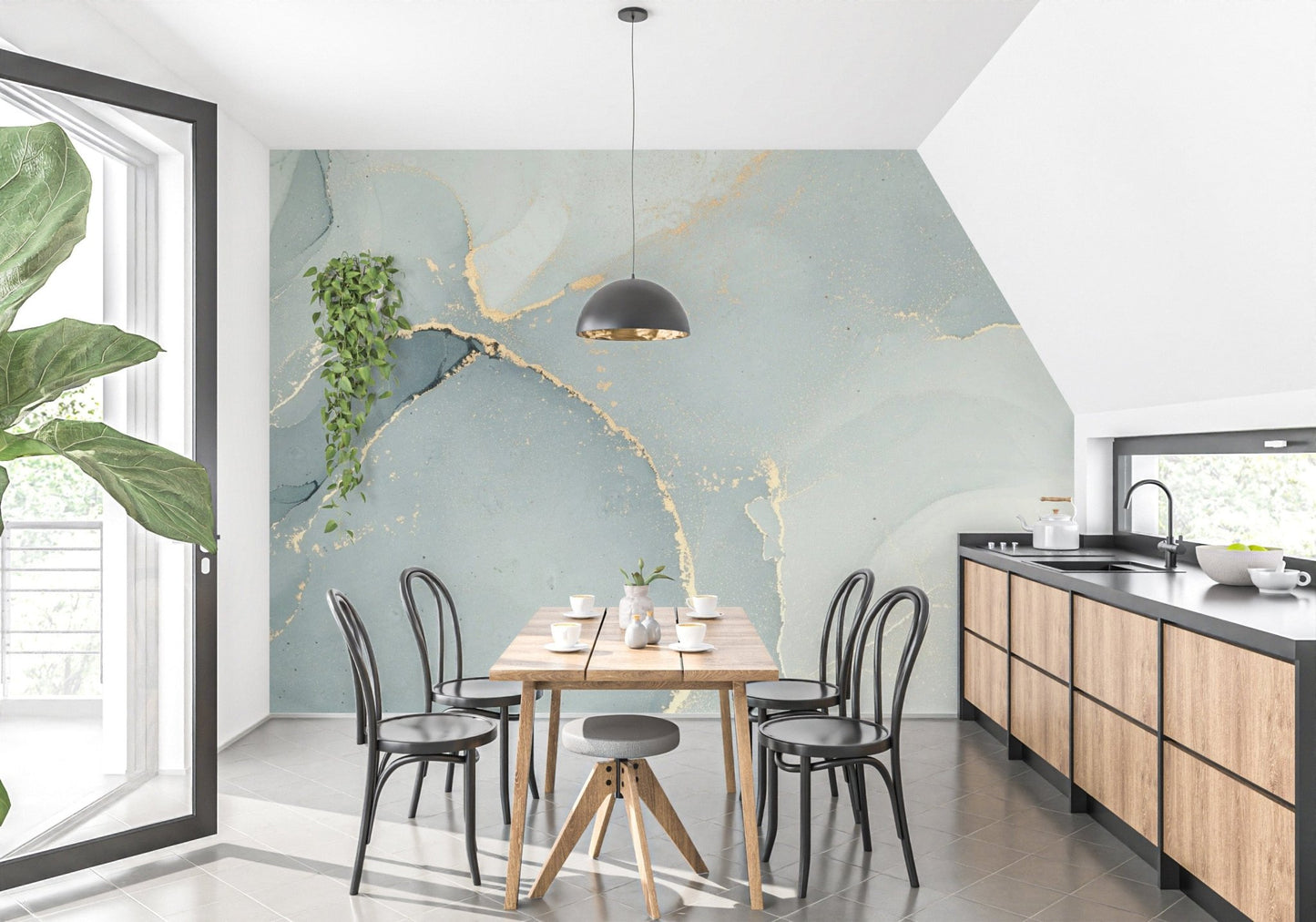 Grey Alcohol Ink Art Wallpaper Mural - Giffywalls abstract-15