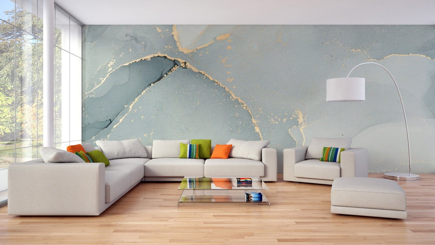 Fluid Grey Alcohol Ink Art Mural abstract-15
