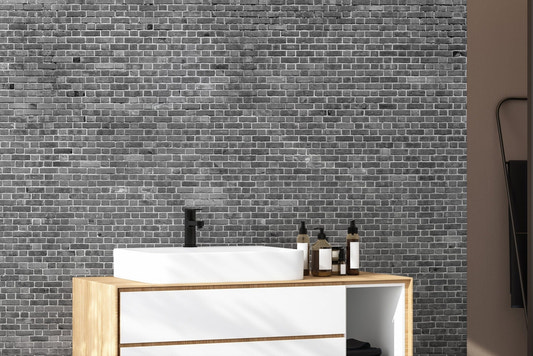 Grey Brick Wallpaper Mural