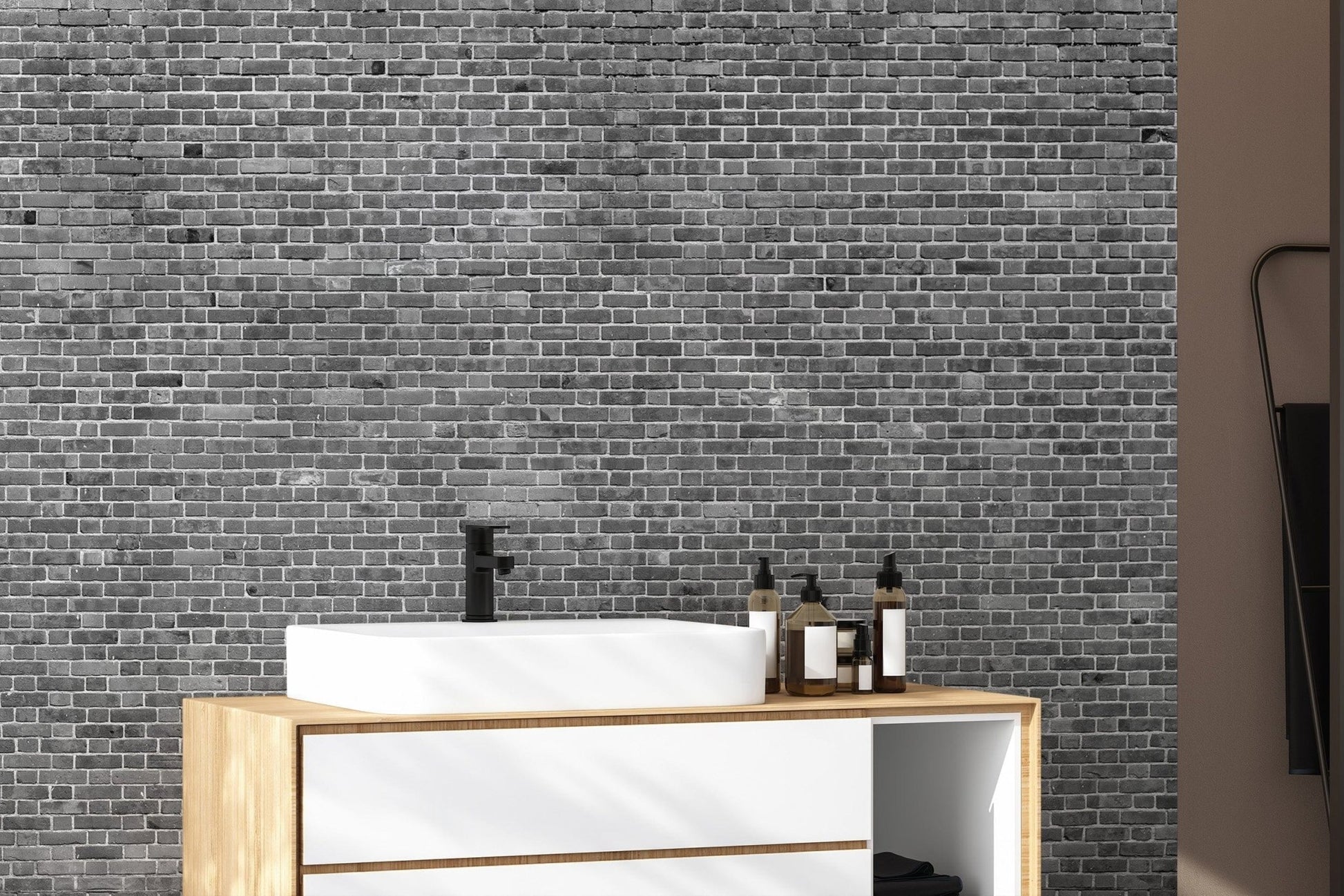 Grey Brick Wallpaper Mural brick-04