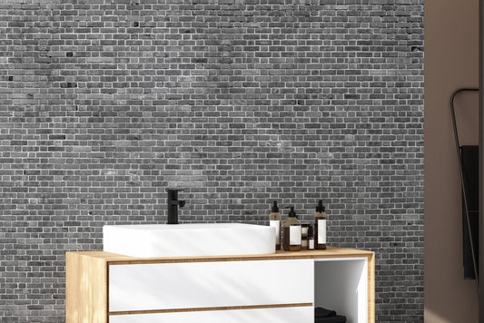 Grey Brick Wallpaper Mural brick-04