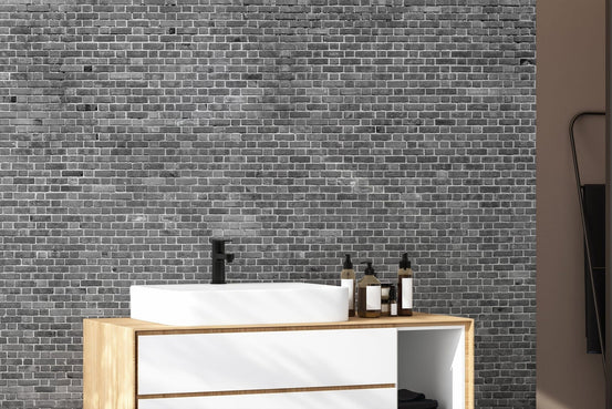 Grey Brick Wallpaper Mural brick-04