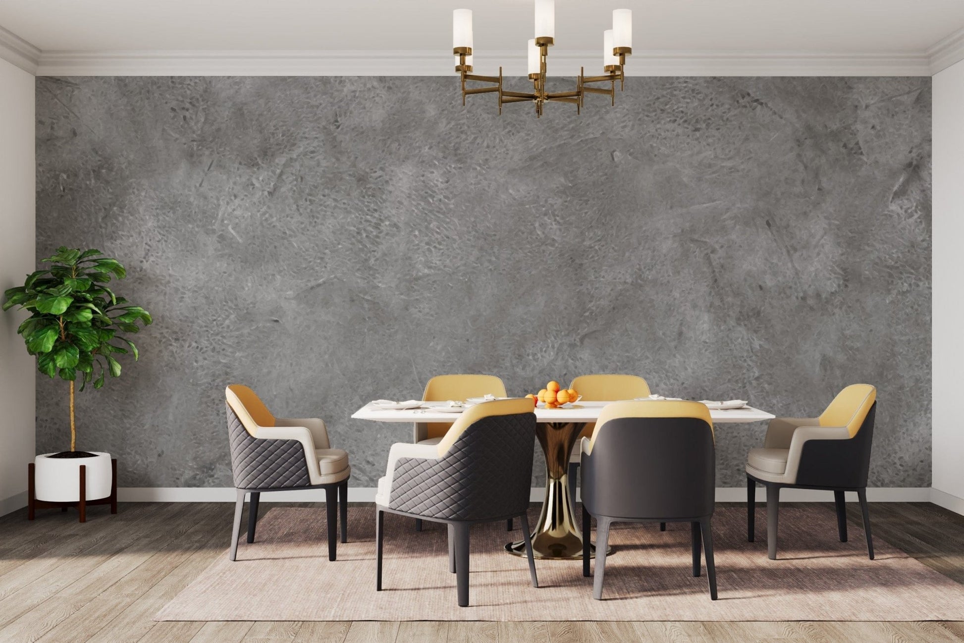 Modern Grey Concrete Wall Mural Design