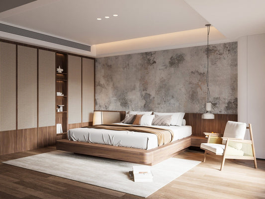 Industrial grey concrete mural C537
