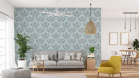Grey Damask Wallpaper for Classic Home Decor