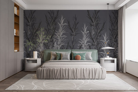 Grey Dracaena Wallpaper Mural, A548