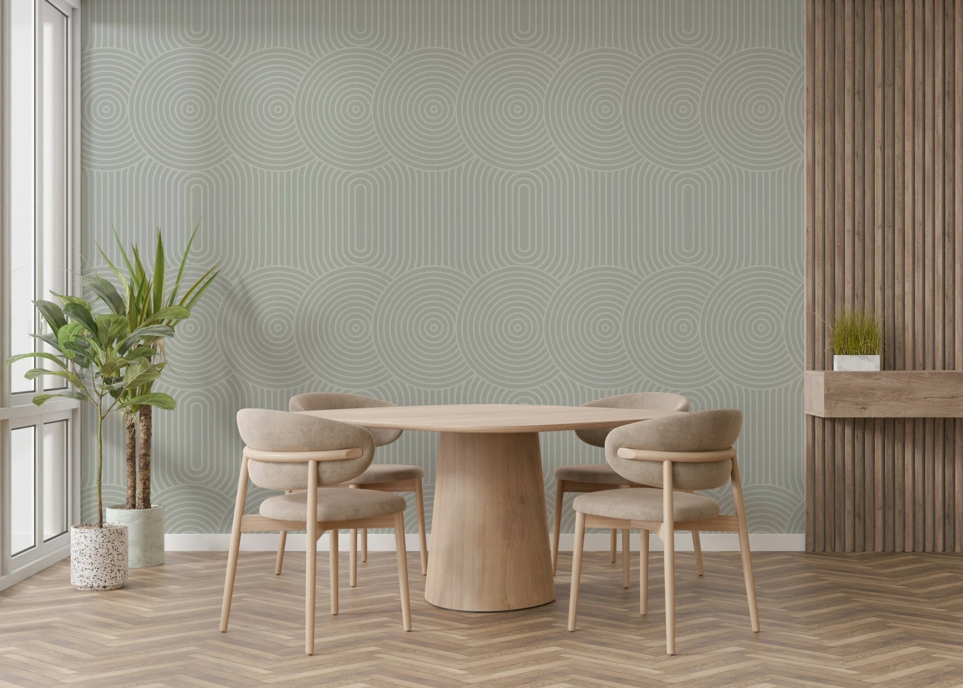 Wall mural showing a quiet abstract scene

