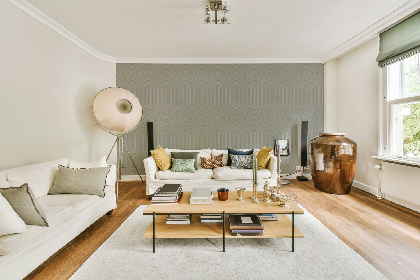 View of friendly shapes and a playful pattern

