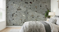 Earthy Beige Natural Stones wallpaper with dark flakes.