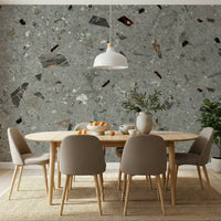 Charcoal Granite texture wallpaper for bold interiors.