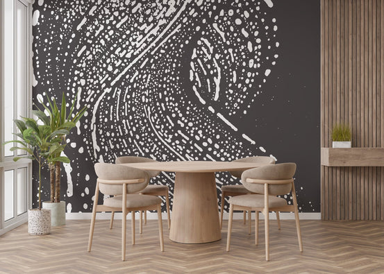 Artistic grey grunge effect wall mural A205