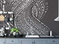 Grey Grunge Effect Artistic Wallpaper Mural - Giffywalls