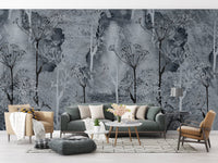 Grey grunge Tropicano wall art for interiors
