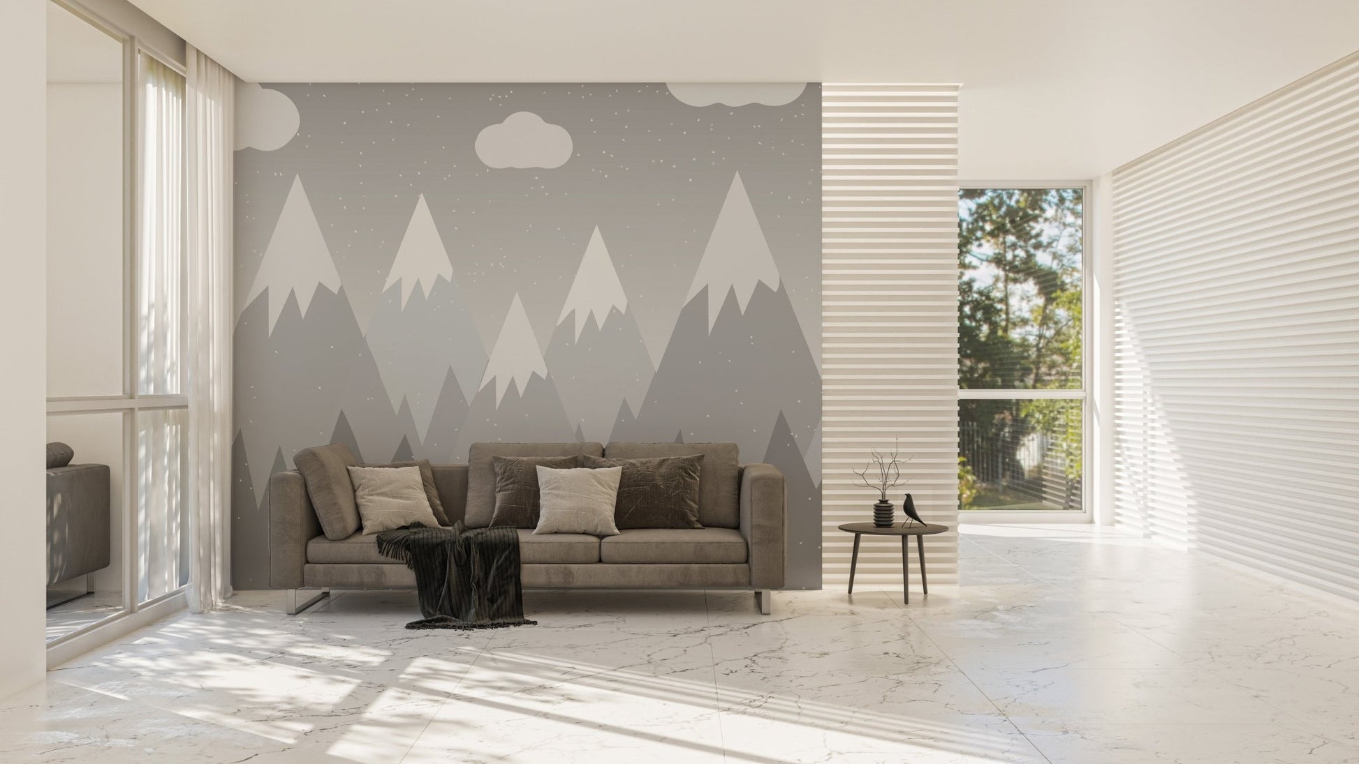 Playroom mountain wallpaper, mountain-21