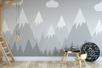 Adventure mountain kids mural
