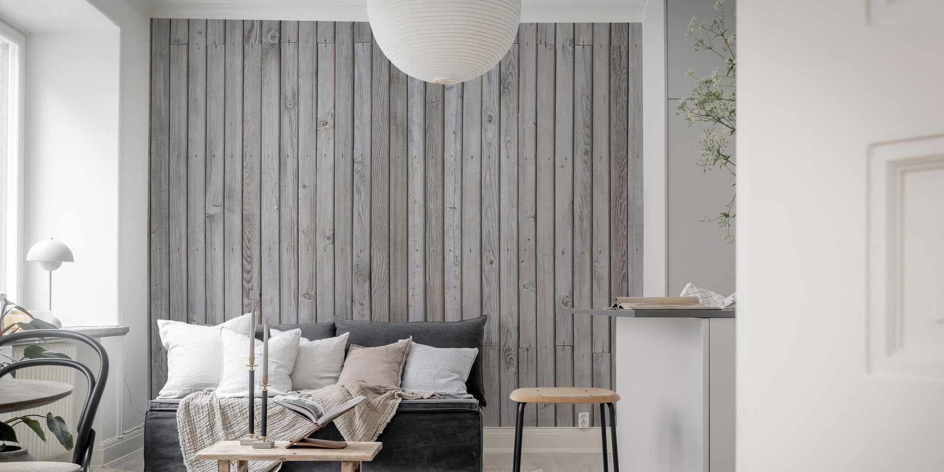 Industrial striped wood wall art
