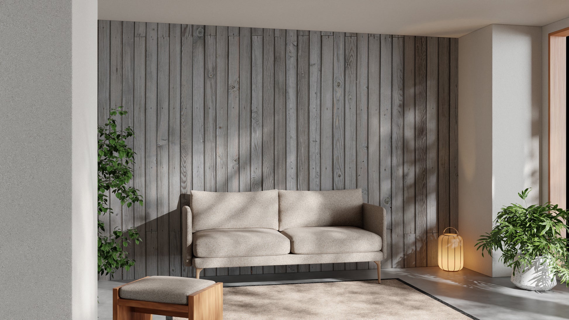 Industrial wood stripe wallpaper
