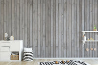 Grey wood texture wall covering
