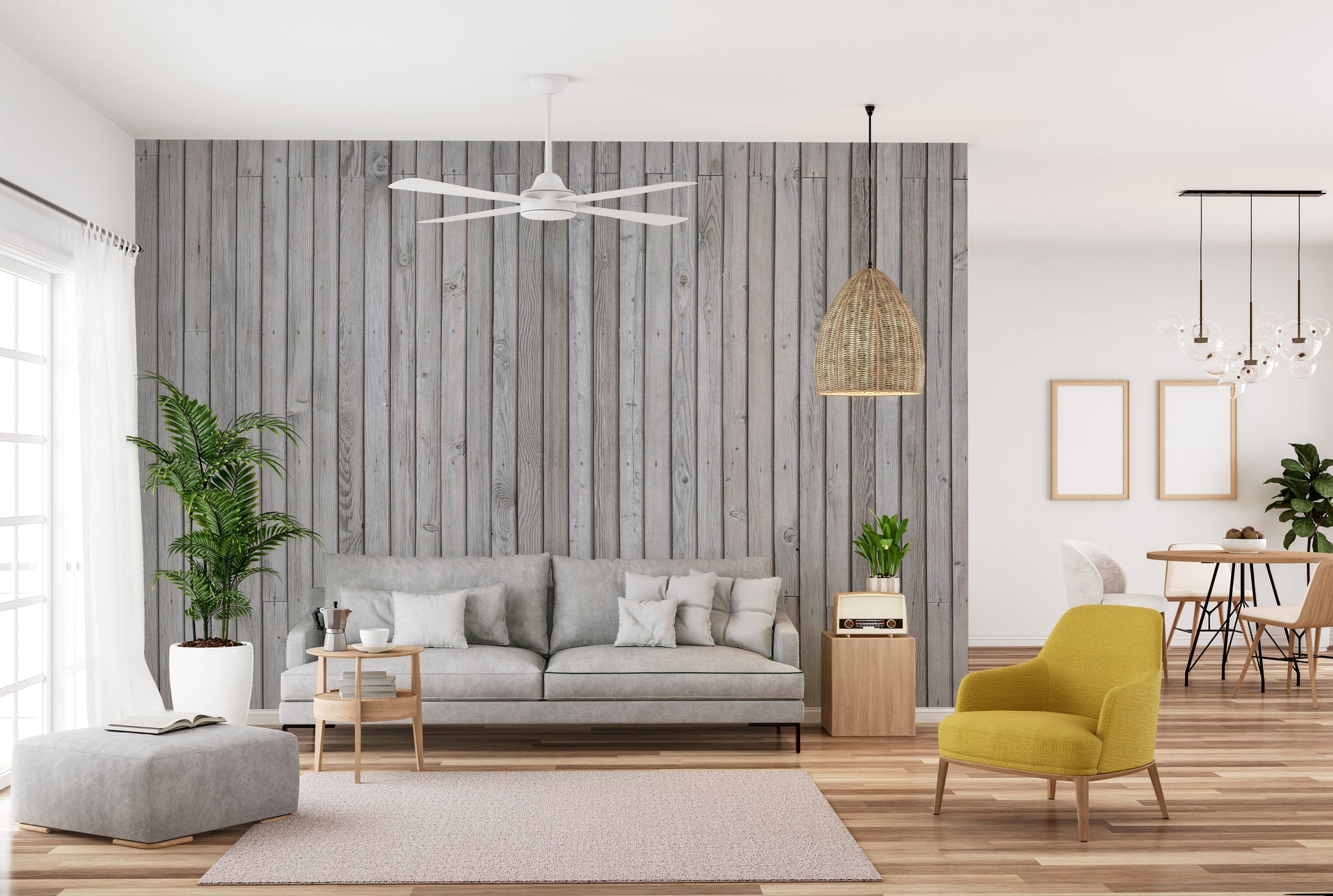 Striped wood industrial wallpaper
