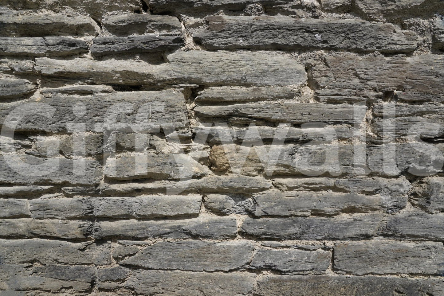Minimalist space showcasing the Grey Stone Layers wall mural., GD6069
