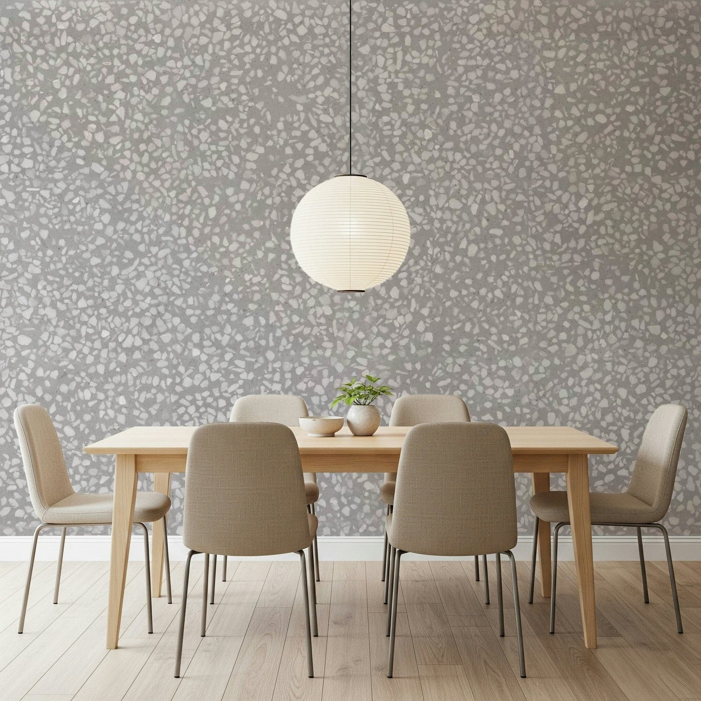 Stone Textures wallpaper, light grey base with white inclusions.