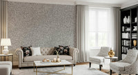 Effect Natural wall mural, fine-grained pale grey aggregate.