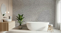 Stone Textures wall covering, minimal color variation in grey.
