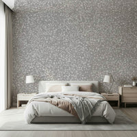 Mural wallpaper, densely packed light colored particles.