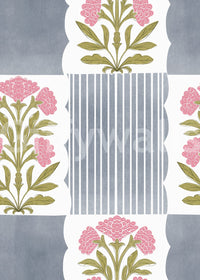 Rose-colored stripe wall mural

