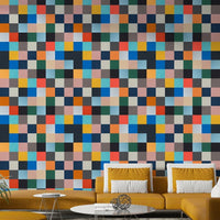 The colors are a rich and varied palette of vibrant hues, with different colors filling each shape.

