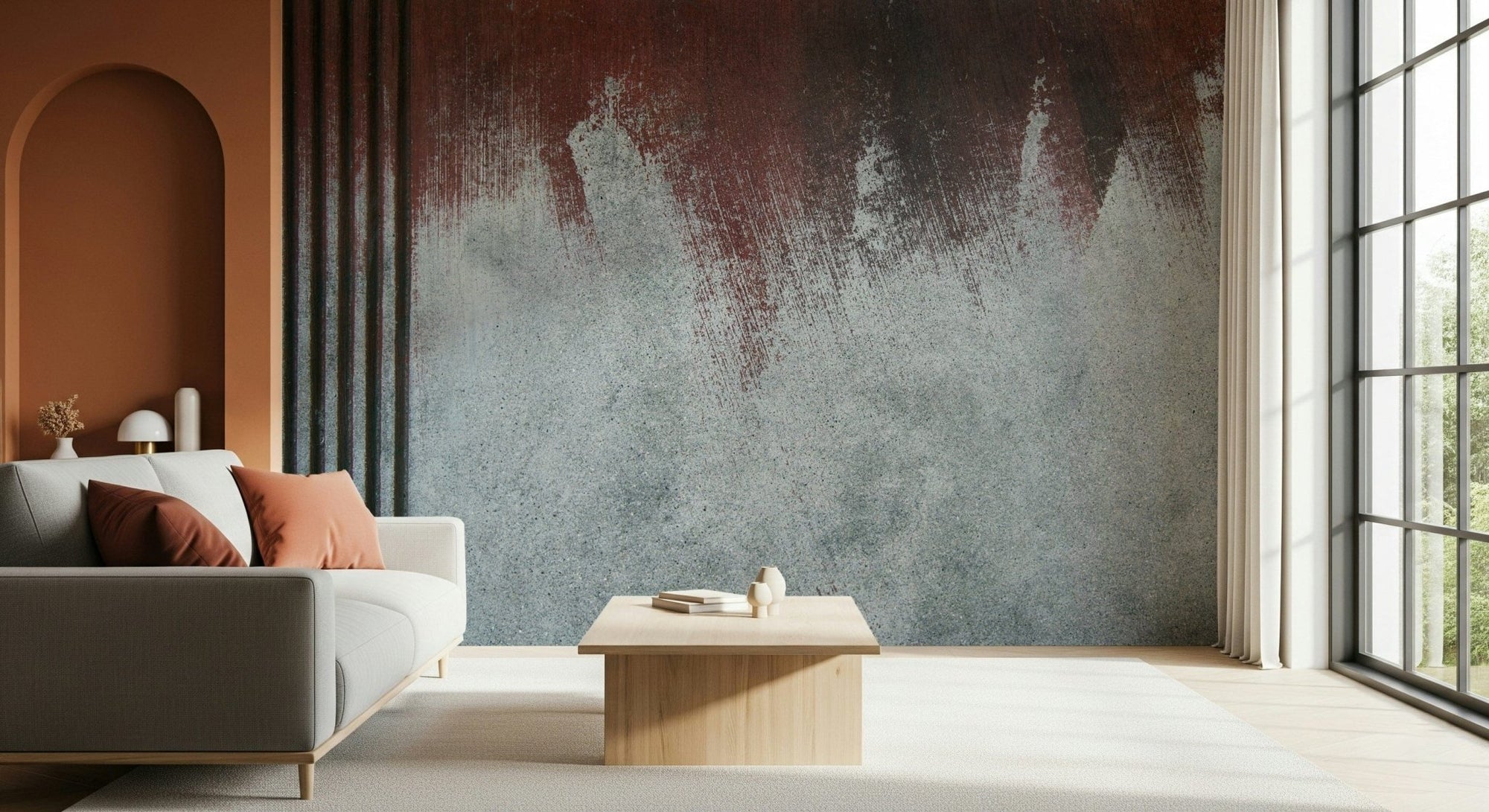 Gritty Fade Wall Mural close-up, abstract textured wallpaper detail, dramatic fade., GD6119