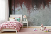 Installation image of the simple-to-hang Gritty Fade peel and stick wallpaper.