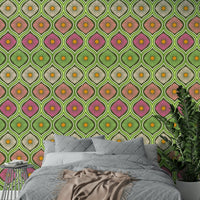Colorful daisy wallcovering
