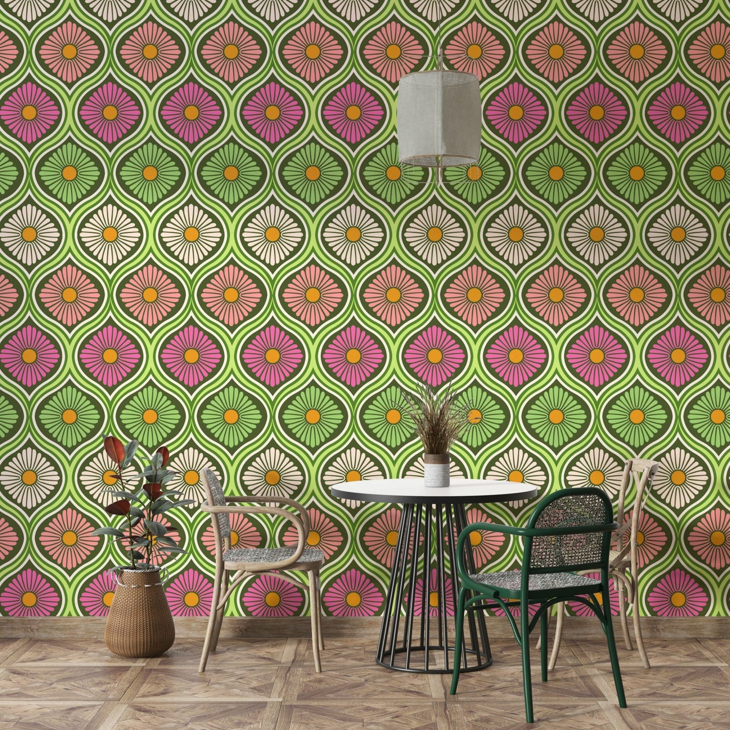 Nostalgic floral wallpaper
