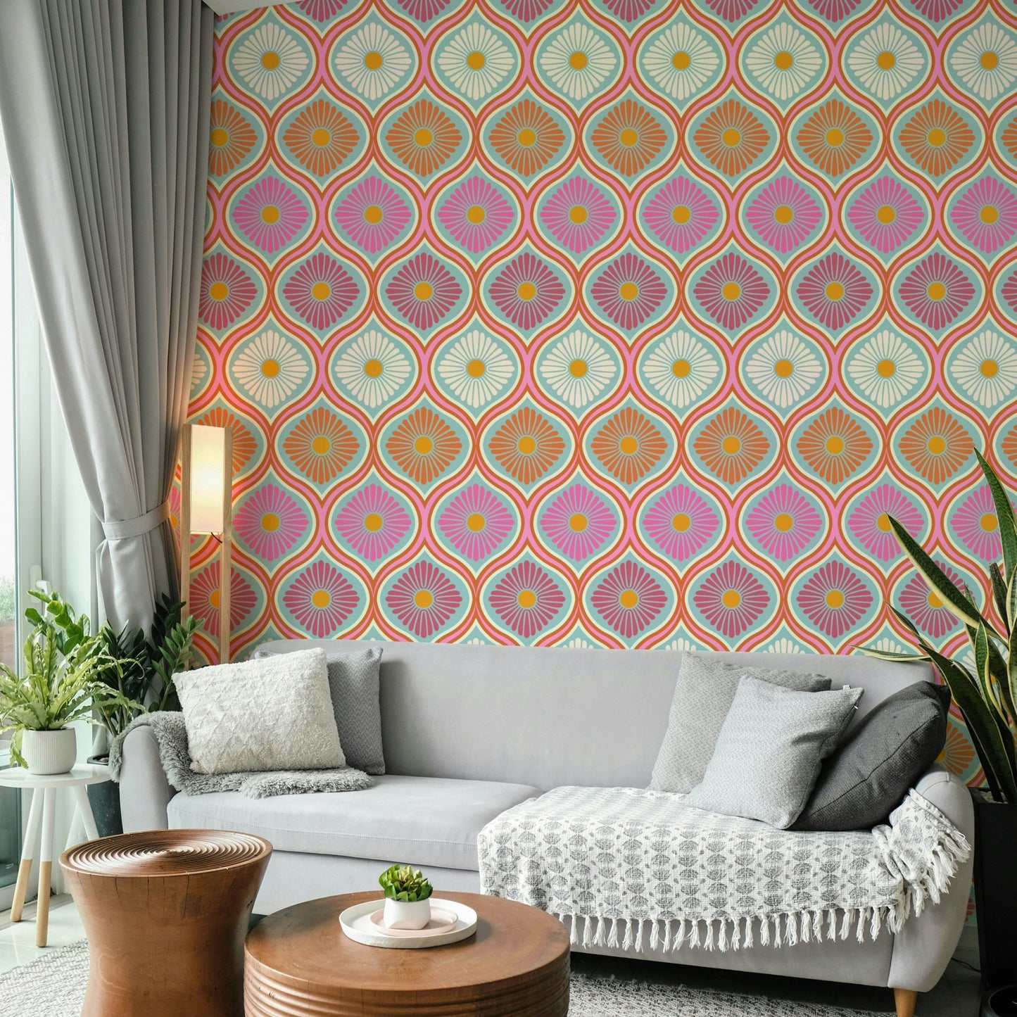 A vibrant and exhilarating wallpaper pattern.

