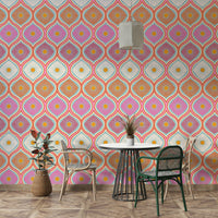 The color palette is composed of bold, contrasting, and energetic tones, typical of the era.
