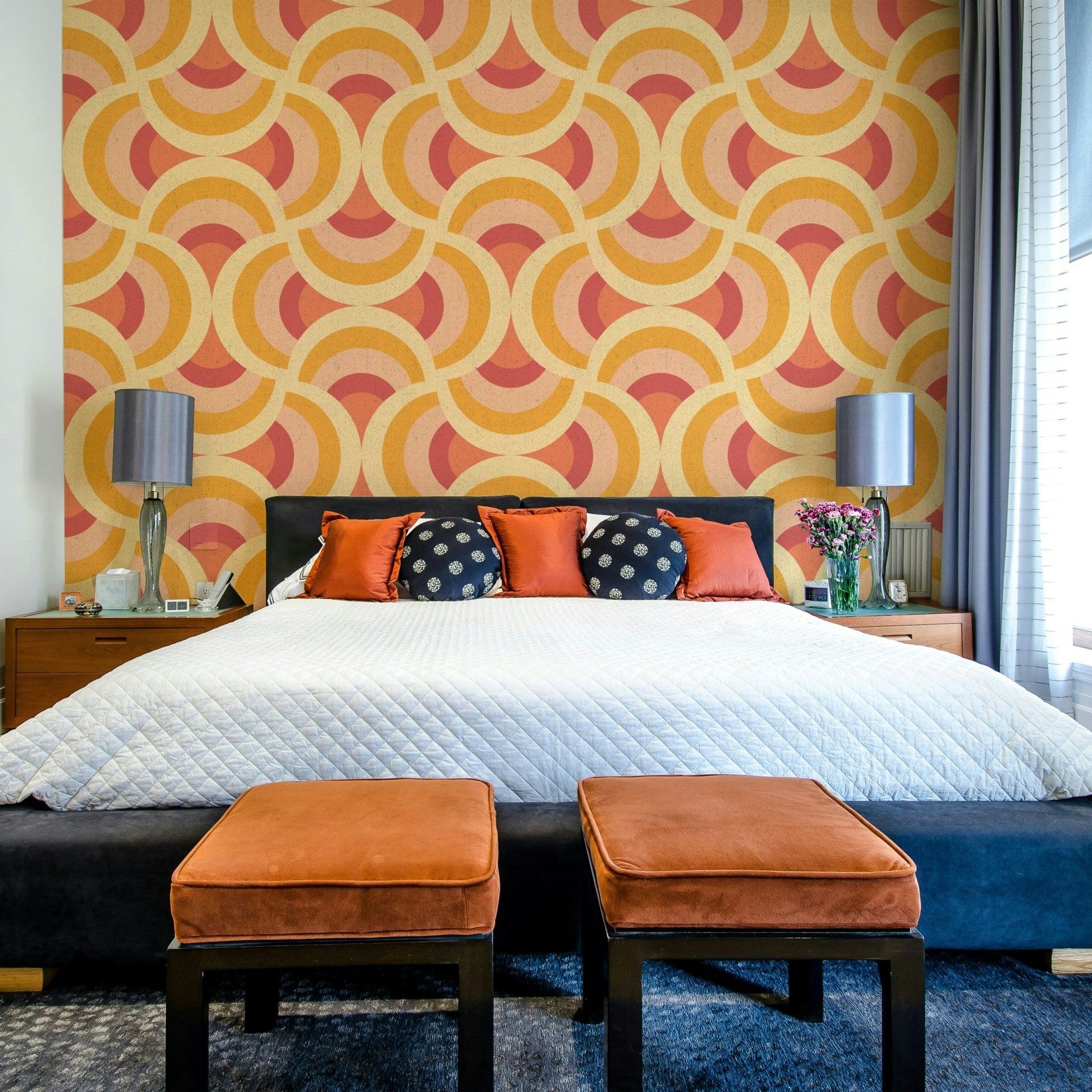 Retro abstract circle design
