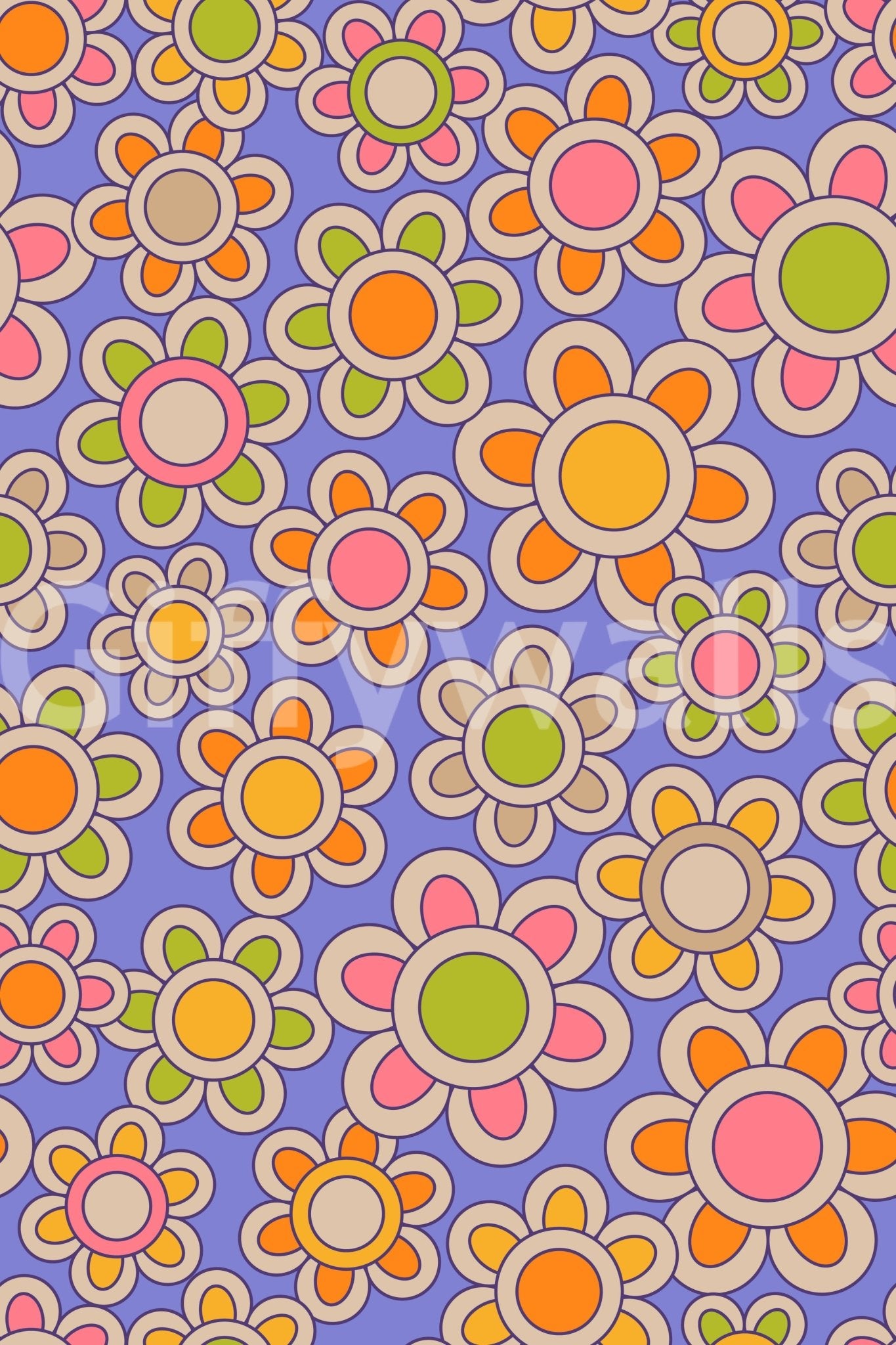 The Groovy Daisies mural gives the space a unique personality.

